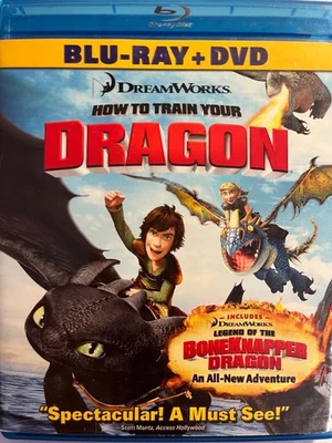HOW TO TRAIN YOUR DRAGON (2010) - BLURAY + DVD Exc Cond! US All Region - Image 1 of 2