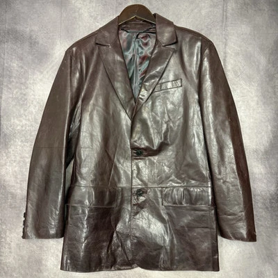 Andrew Marc New York Leather Jacket Coat 2 Button Men Size Small - Image 1 of 4