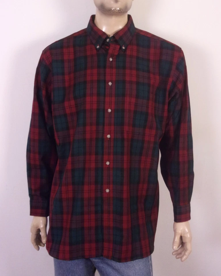 vintage MINTY Sir Pendleton Dress MacCormick Tartan Shirt CRISP 100% Wool USA XL - Image 1 of 4