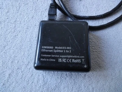 LAN Splitter 1 auf 2, LAN Switch 2port, LAN Verteiler 1 auf 2, Ethernet Netzwer - Bild 1 von 2