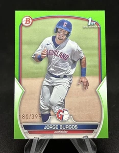 2023 Bowman - Prospects Jorge Burgos #BP-98 Neon Green /399 (RC) - Bild 1 von 2