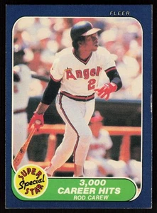 1986 Fleer 3,000 Career Hits (Rod Carew) #629 BASEBALL CARD California Angels - Picture 1 of 2