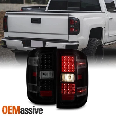 Luces traseras LED negras ahumadas para Silverado 1500/15-18 2500 3500 HD 2014-2018 Foto 1 de 4