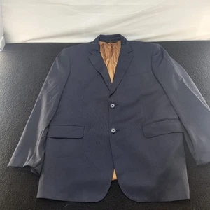 Jos. A. Blazer Bank Para Hombre 42 R Azul Marino Joseph Rayas 100% Lana Dos Botones - Imagen 1 de 9