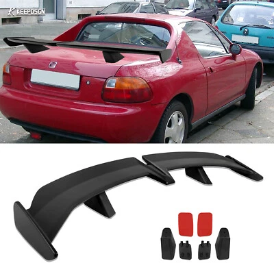Alerón trasero 55" para Honda Civic Del Sol estilo GT PRO negro mate Foto 1 de 4