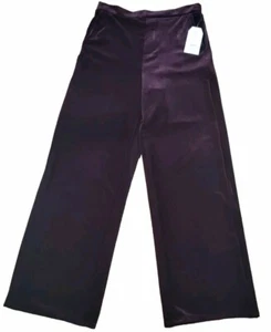 Time and Tru Women's Velvet Wide Leg Pants, , Size S 4-6 NEW - Picture 1 of 5