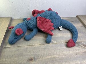 Jellycat Medium Dexter Dragon Red and Blue Dragon 20 inches Super Soft