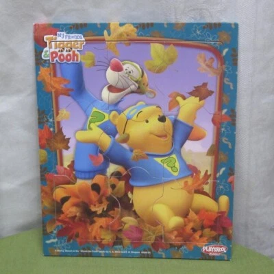 TIGGER & POOH My Friends Rompecabezas Marco Preescolar 9 Piezas Hojas de Otoño OG Foto 1 de 2