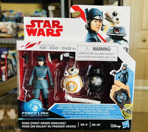 Star Wars Rose First Order Disguise BB-8, and BB-9E Force Link Action Figures Cover