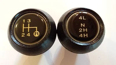 FITS JEEP CJ 5,7,8 1980-86 4 SPEED TRANS & TRANSFER SHIFT KNOB KIT FREE SHIPPING - Image 1 of 2