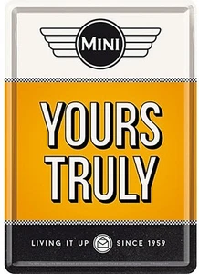 mini Yours Truly metal postcard / mini-sign 150mm x 110mm - Picture 1 of 1
