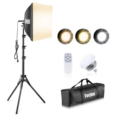 16'' X 16'' Professional Softbox Lighting Kit 85W 3000-7500K LED Studio set RC - Image 1 of 4