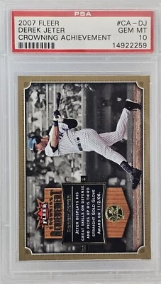 2007 Fleer Derek Jeter Crowning Achievement #CA-DJ PSA Gem Mint 10 - Image 1 of 2