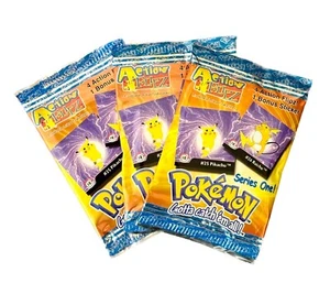 Lot of (3) 1999 Pokémon Artbox Action Flipz Series One Sealed Booster Packs