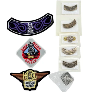 LOT (9) Harley Davidson Owners Group HOG 2004-2006 Motorcycle Patches and Pins - Picture 1 of 9