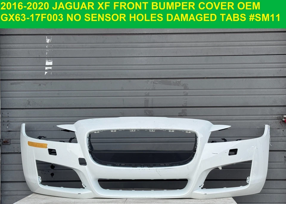 ✅ PARAGOLPES DELANTERO JAGUAR XF 2016-2020 OEM SIN ORIFICIOS DE SENSOR PESTAÑAS DAÑADAS 2017 Foto 1 de 4