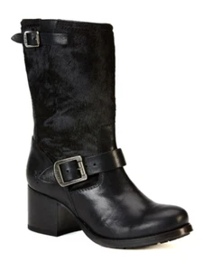 Frye Vera Damen-Kurzstiefel schwarz echtes Kalbshaar Größe 7,5 Z30107 * - Bild 1 von 2