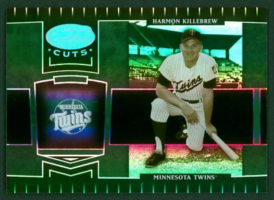 Camiseta deportiva Harmon Killebrew 2004 corte hoja mármol esmeralda rara SP 'Jersey #3'/5 Foto 1 de 2