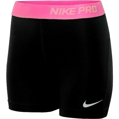 NEW! NIKE PRO [XS] Women's 7" Compression Yoga/Gym Shorts-Black/Pink 598487-012 - Image 1 of 1
