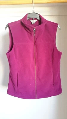 Natural Reflections Womens Medium Fleece Vest Full Zip Deep Fuchsia Pre-owned - Image 1 of 4