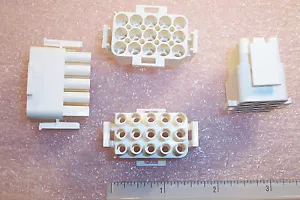 CANTIDAD (20) 15 POSICIONES (5x3) PESTILLO BLOQUEO ENCHUFE CARCASA 6,35mm 1-480710-0 TYCO BLANCO - Imagen 1 de 3
