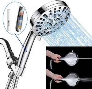 Cabezal de ducha de alta presión 10 ajustes de spray combo cabezales de ducha para ahorrar agua - Imagen 1 de 11