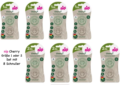 nip® CherryBeruhigungssauger  8 Schnuller  Größe 1 oder 2   florales Design - Bild 1 von 4
