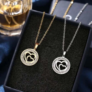 Charm pendant heart non tarnish quality woman jewelry necklace gift - Picture 1 of 6
