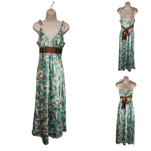 Alyn Paige New York Midi Dress Fit Flare Green/Brown Junior Size 7/8 - Picture 1 of 8