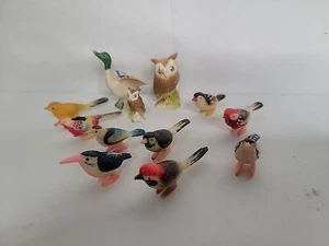 Lot Of Vintage Miniature Birds~1950's?~owls,duck,canary - Picture 1 of 8