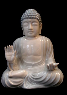 FIGURA ESTATUA DE BUDA JAPONESA VINTAGE 7 3/4" H HECHA EN JAPÓN Foto 1 de 4