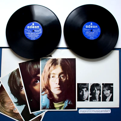 RARE 1968 BLUE LABEL TOP LOADER THE BEATLES WHITE ALBUM VINYL LP PHOTOS - Image 1 of 4