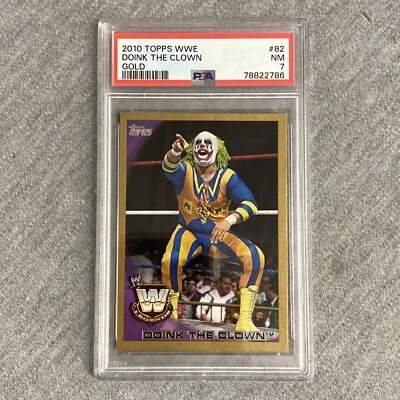 2010 Topps WWE #82 Doink the Clown Gold /50 PSA 7 NM - Image 1 of 2