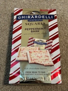 Ghirardelli - Peppermint Bark - Chocolate Squares -Limited Edition 4.57 ounce TX - Picture 1 of 4