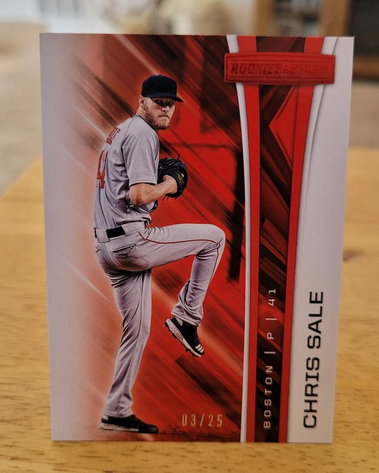 CHRIS SALE #ed 3/25 2018 Panini Rookies Stars RED PARALLEL RED SOX  - Image 1 of 1