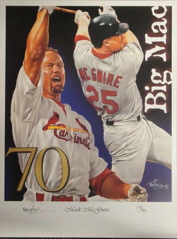 Mark McGwire Unsigned 18x24 Poster St Louis Cardinals 70 Home Runs Oakland A's Cover