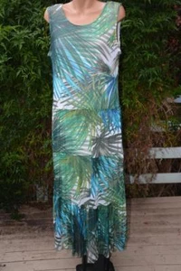NEW rrp$149.95 Noni B Beautiful Summer PARTY DRESS Size L-16 Palm Print MAXI - Picture 1 of 1