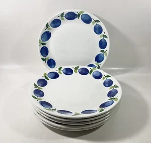 6x Stig Lindberg Gustavsberg Prunus Dessert Salad Plates Diameter 16,5 cm - Picture 1 of 8