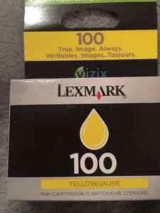 Tinta amarilla genuina Lexmark #100 14N0902 ~ NUEVA - Imagen 1 de 2