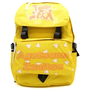 ZENITSU AGATSUMA PATTERN KANJI Demon Slayer 17 in. Backpack (School Bookbag Bag) - Picture 1 of 4