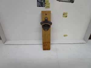 OAK WINE BARREL STAVES CUSTOM WALL MOUNTED BOTTLE OPENER 9" SQUARE - Picture 1 of 6