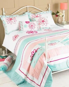 Juego de Cubierta de Edredón Riva Home Pato Harriet Huevo Estampado Floral Ropa de Cama Shabby Chic-Rosa - Imagen 1 de 1