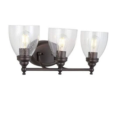  JYL7470A Marais 22.5" 3 Luces Metal/Vidrio LED Pared 3 Bombillas Bronce Frotado con Aceite Foto 1 de 4