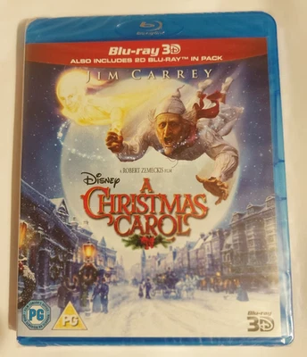 Brand New & Sealed A Christmas Carol (Blu-ray 3D + 2D Blu-ray) Jim Carrey [2009] - Image 1 of 2