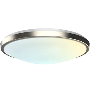 Luxrite Motion Sensor LED Flush Mount Light 15 Inch 5CCT 2700K-5000K 24W 1800LM - Picture 1 of 7