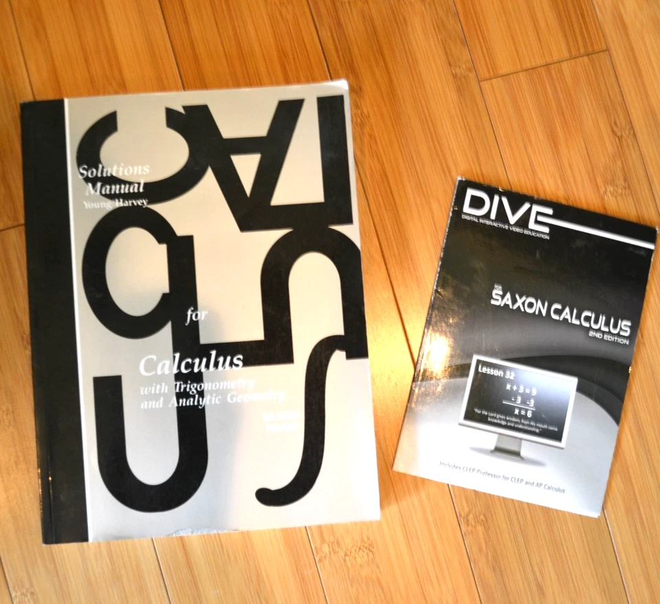 2 pc Saxon Calculus Set: Solutions Manual and DVD - Image 1 of 4