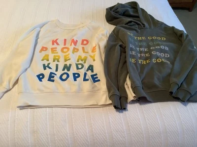 Two Boys 4T Long Sleeved Sweatshirts, “Be The Good “, And “Kind People “.  - Image 1 of 4