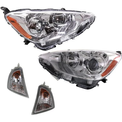 Headlight Kit For 2012-2014 Toyota Prius C Left and Right 4Pc - Image 1 of 4