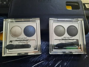 2 x 2 Pieces Revlon Luxurious Molten Metal Eye Shadow - Sapphire & Onyx  New - Picture 1 of 2