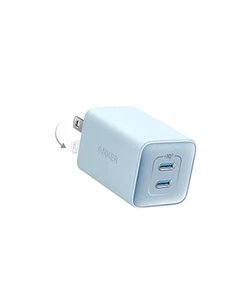  Nano Ladegerät, 47W 2 Port Kompakt Faltbar GaN USB C Ladegerät für iPhone Blau - Bild 1 von 7
